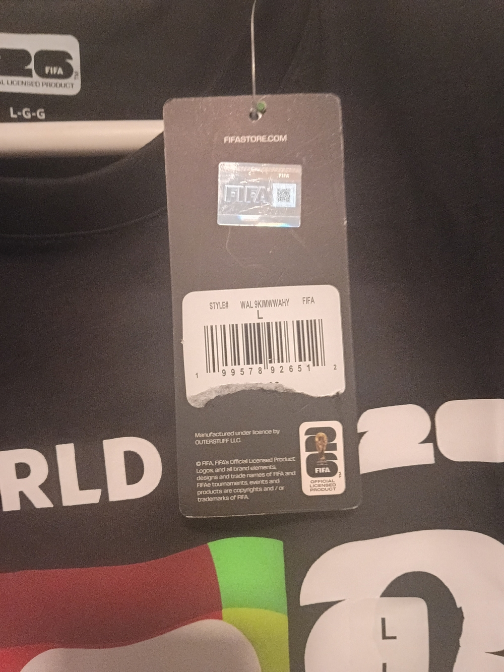 FIFA Men’s Black Graphic Crew Neck Shirt - World Cup Design